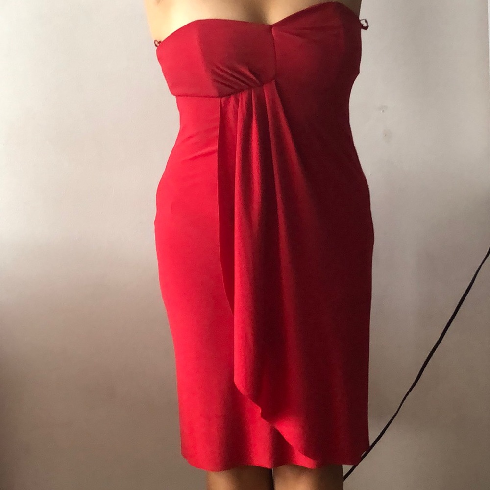 Red cocktail dress